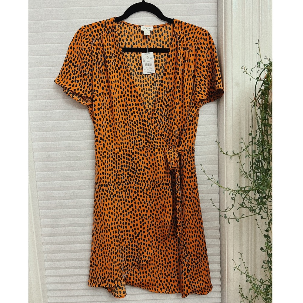 J. Crew Drapey Twill Wrap Dress